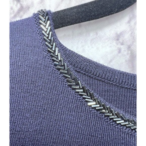 Outlander Vintage Embellished Sequin Top Long Sleeve Formal Night Out Size 44-46 - Picture 4 of 10